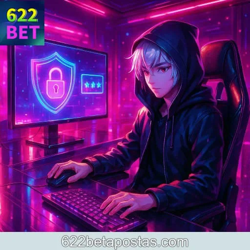 Imagem destacando login seguro na 622BET para novos usuários